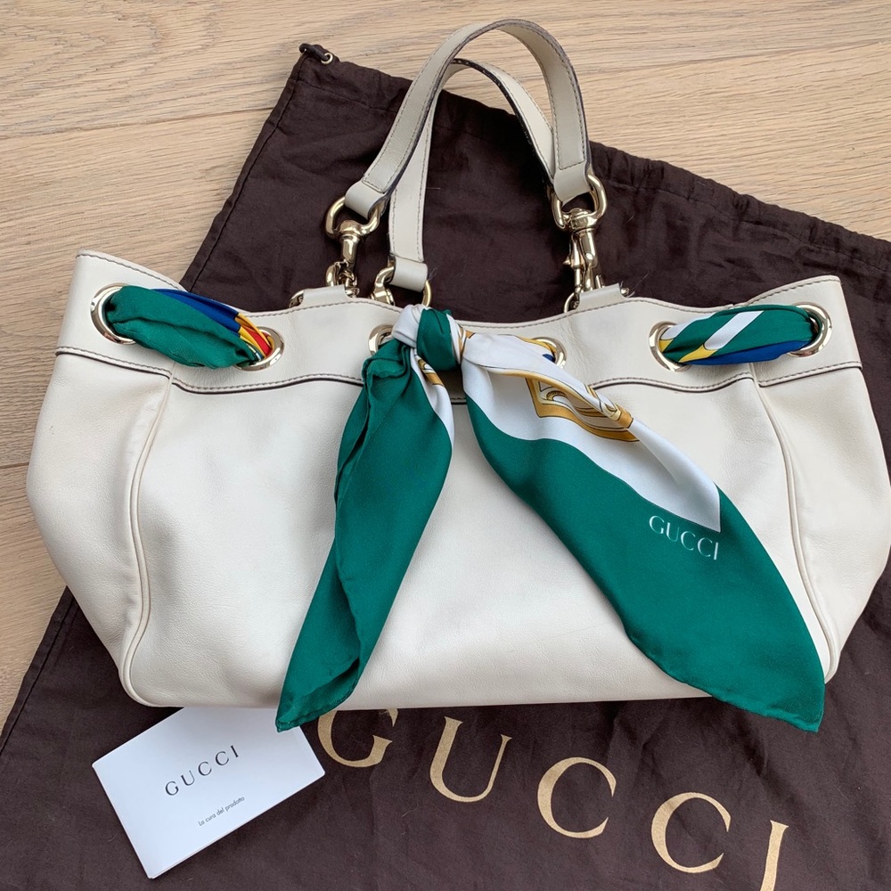 Authentic Gucci Positano Leather Tote